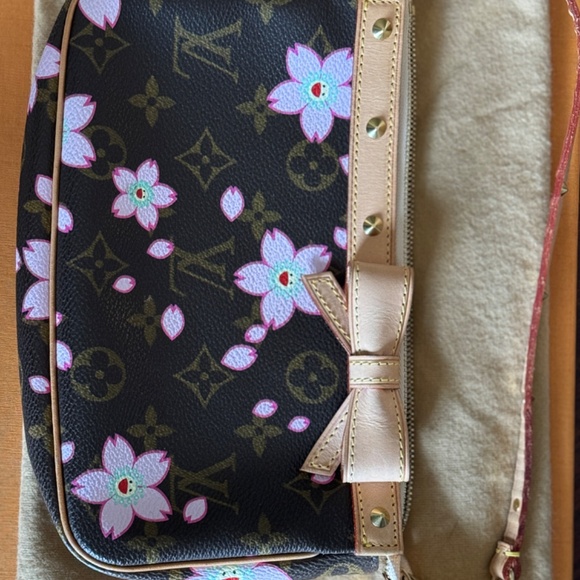 RARE* Vintage Louis Vuitton x Takashi Murakami Blossom Monogram Purse Pochette - Picture 4 of 12